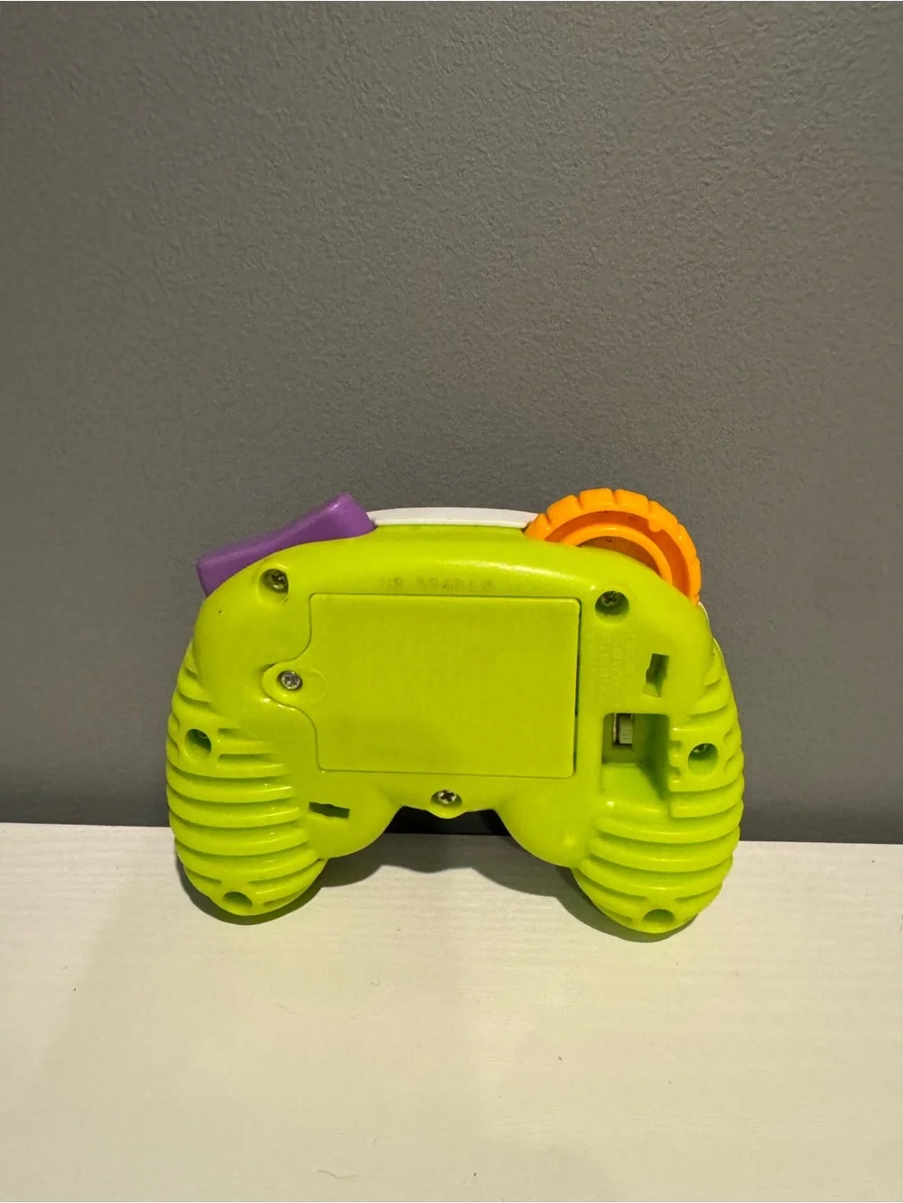 Kids Interactive Game Controller Toy - White & Lime Green- Sticky joystick.
